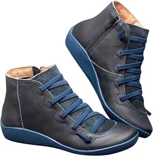 Boots For Women Ankle Booties Comfortable Western Cowgirl Cowboy Fashion Casual Retro Short Combat Booties Walking Shoes