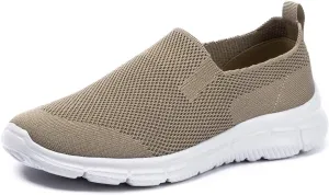 Frank Mully Men's Slip On Walking Shoes Lightweight Casual Knit Loafer Sneakers Comfortable Mesh Work Shoes Athletic Walking Shoes for Men Breathable