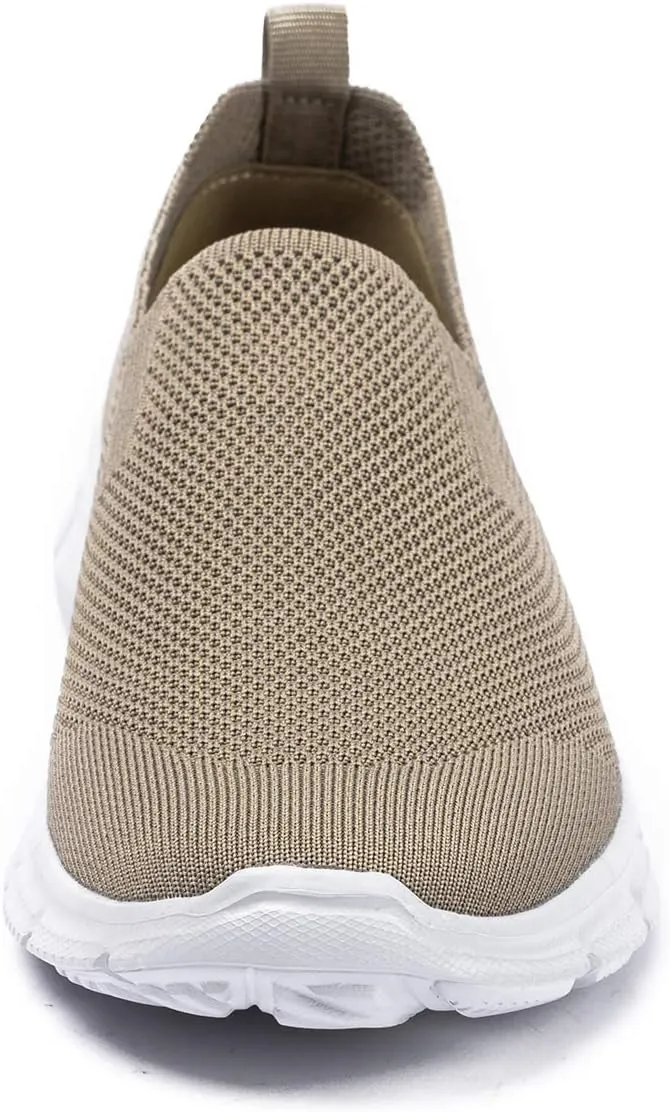 Frank Mully Men's Slip On Walking Shoes Lightweight Casual Knit Loafer Sneakers Comfortable Mesh Work Shoes Athletic Walking Shoes for Men Breathable