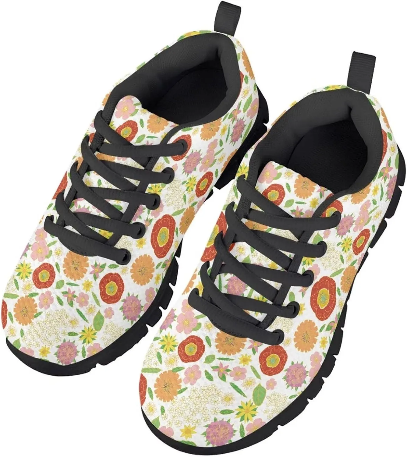 GIFTPUZZ Fashion Sneakers Unisex Kids Mesh Casual Running Breathable Tennis Shoes Non Slip Footwear