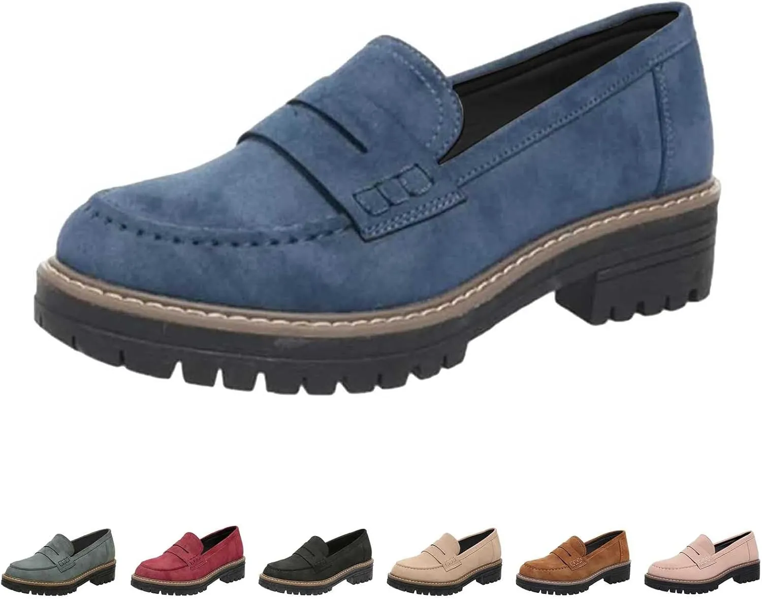 Loafers for Women Platform Slip On Loafers Dressy Business Shoe Comfortable Chunky Shoes Casual Work Shoes