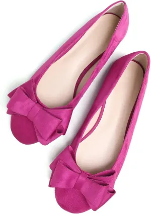 TN TANGNEST Women's Comfortable Pointed Toe Bowknot Flats Slip On Loafers Casual Flats
