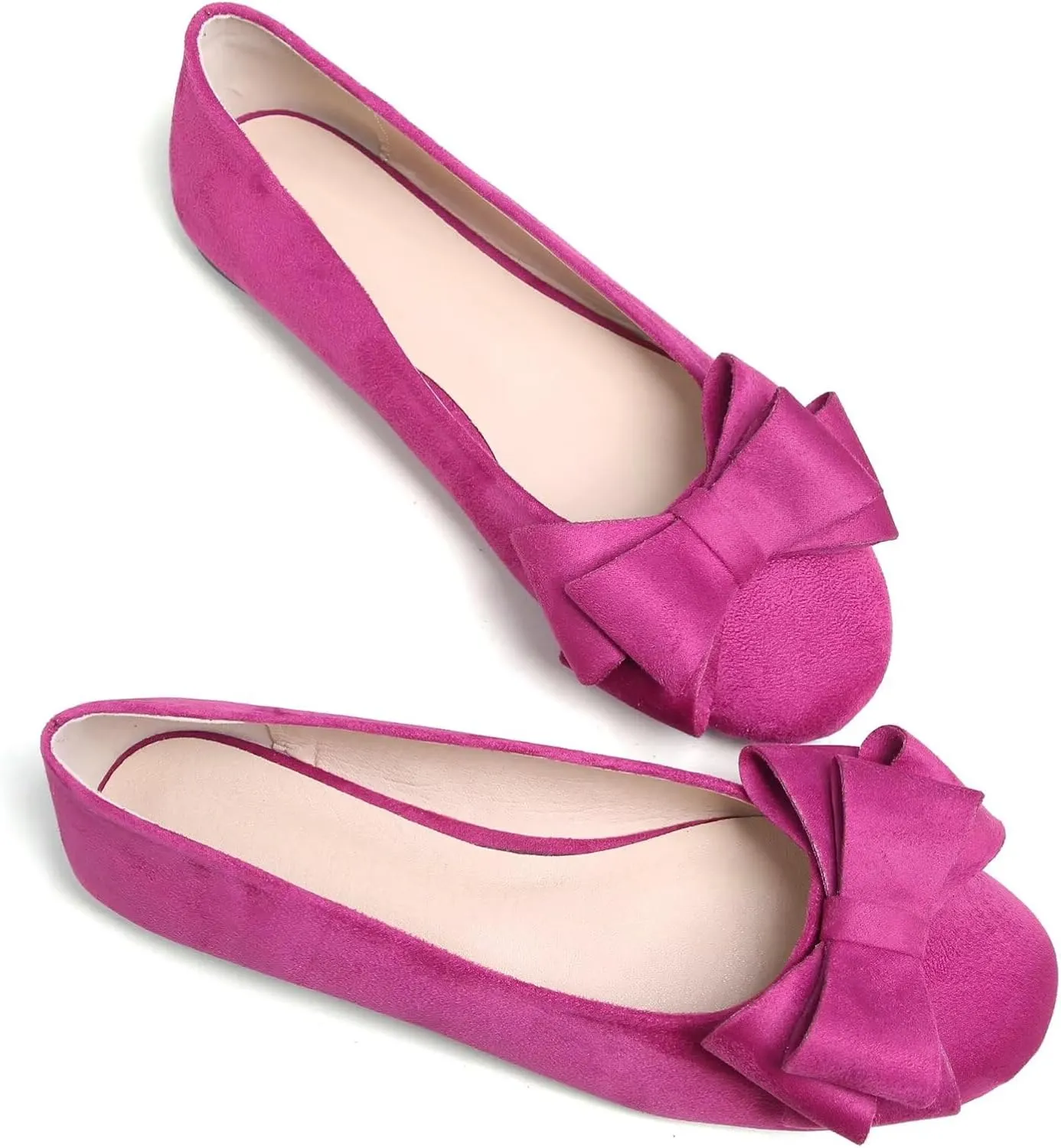 TN TANGNEST Women's Comfortable Pointed Toe Bowknot Flats Slip On Loafers Casual Flats