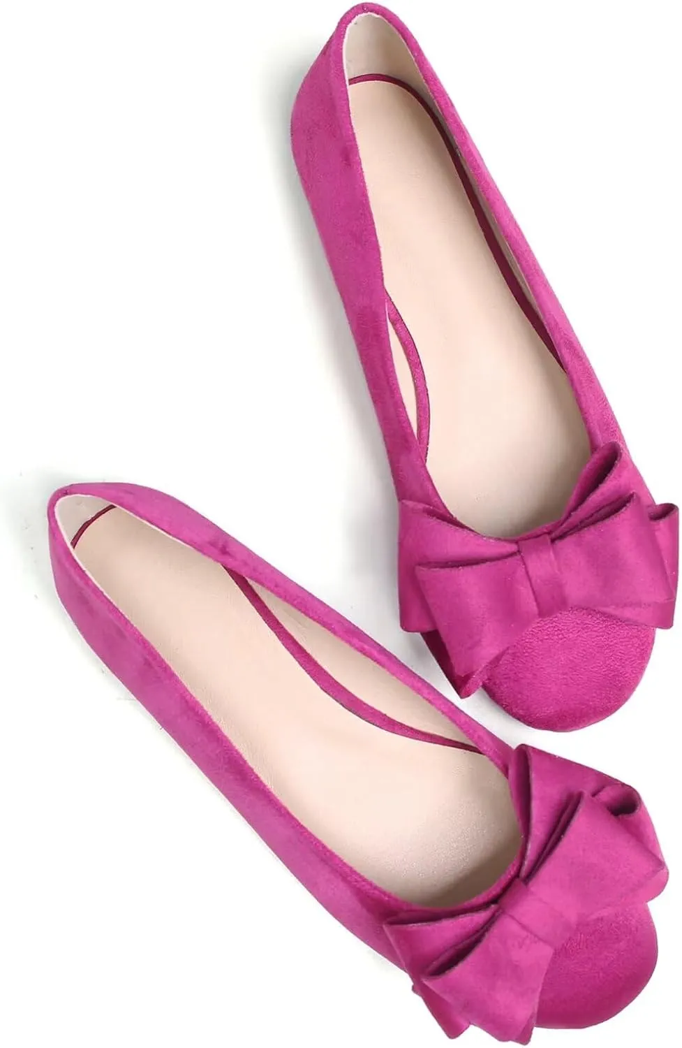 TN TANGNEST Women's Comfortable Pointed Toe Bowknot Flats Slip On Loafers Casual Flats