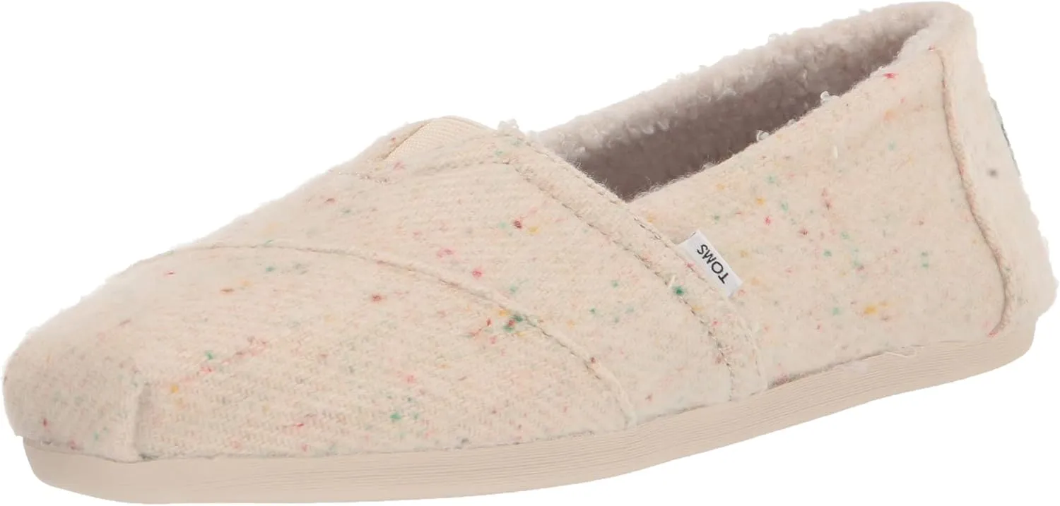 TOMS Womens Alpargata Repreve Slip On Flats Casual - Black